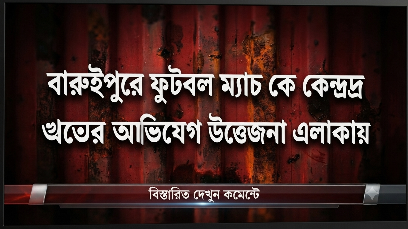 বারুইপুরে ফুটবল ম্যাচকে কেন্দ্র করে কিশোর খুনের অভিযোগ, উত্তেজনা এলাকায়